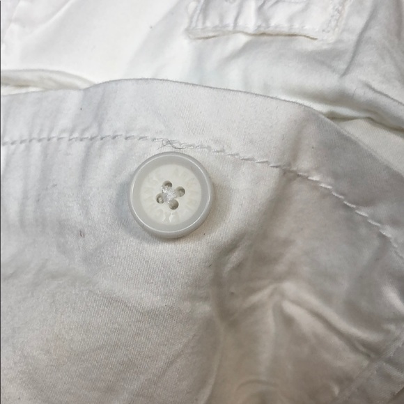 Armani Exchange White Capris Logo Big Pocket Size2 - Picture 15 of 16